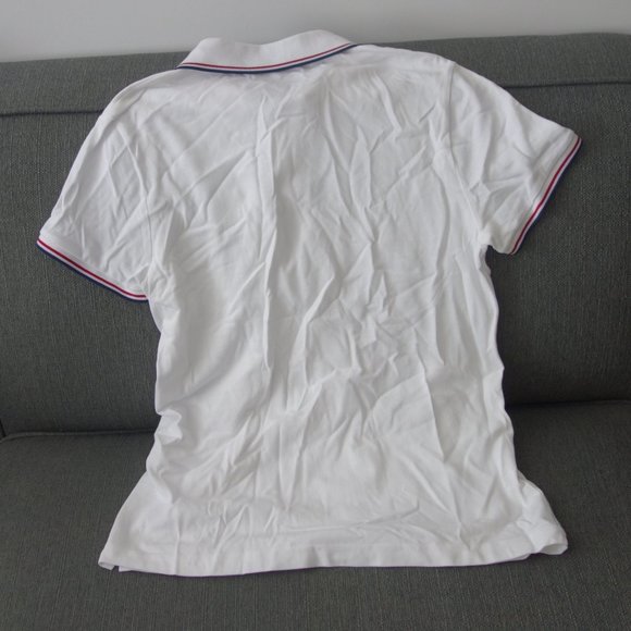 Moncler White 100% Cotton Polo Size L - Picture 7 of 13